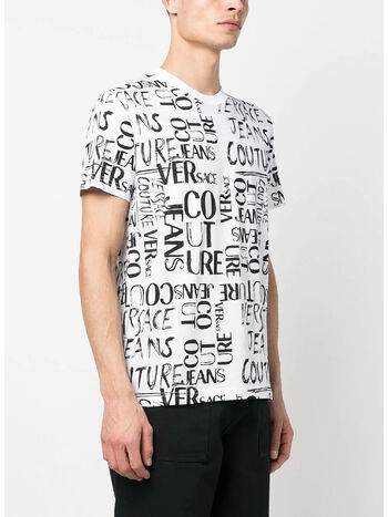 T-SHIRT PRINT DOODLE LOGO, 003 WHITE, small