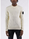 MAGLIONE GIROCOLLO, 112 WHITE, thumb