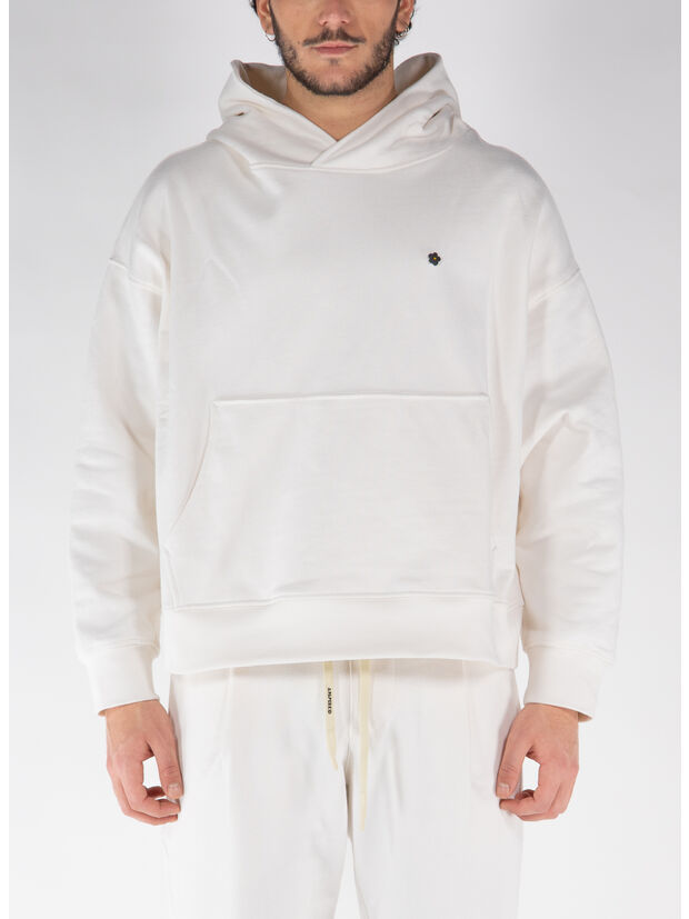 FELPA HOODIE, 013 CREAM, large