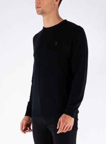 MAGLIONE IN LANA MERINO, POLOBLACK, small