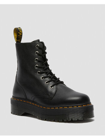 STIVALI PLATFORM DI PELLE JADON III, BLACK, small