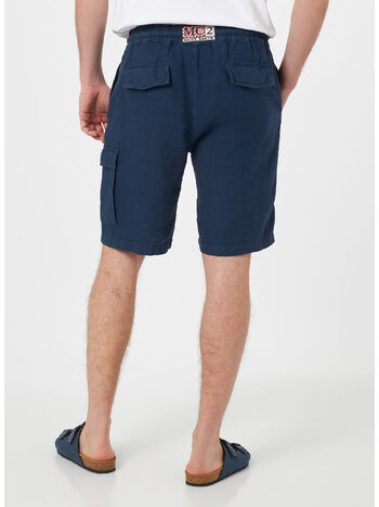 SHORT MARSEILLE LINEN, 00338H 60 MARINE BLUE, small