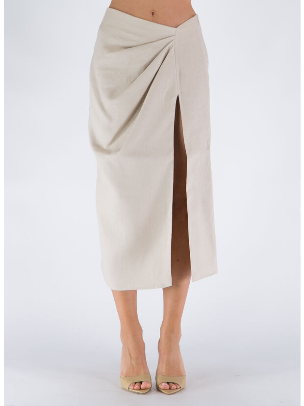 GONNA MIDI THE GEA LINUM, SAND, large