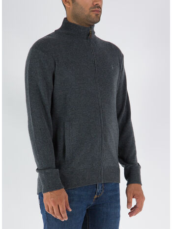 CARDIGAN FULL ZIP, DARKCHARCOALHEATHER, small
