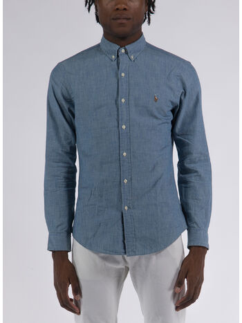 CAMICIA IN DENIM CHAMBRAY, CHAMBRAY, small