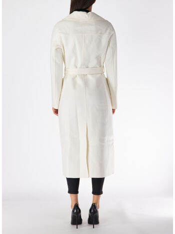 CAPPOTTO TRENCH CON COLLO REVERS, BONE, small
