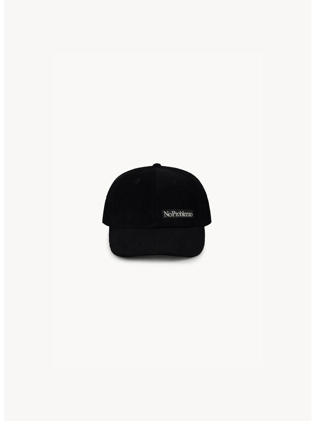 CAPPELLO MINI PROBLEMO CORDUROY, BLK BLACK, large
