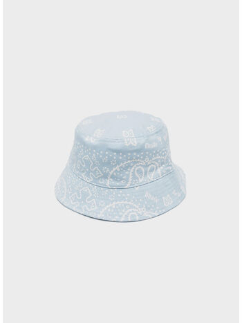 CAPPELLO BANDANA CANVAS UNISEX, 0199 BLUE/WHITE, small