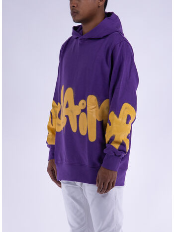 FELPA CON CAPPUCCIO BIG LOGO, VIOLA, small