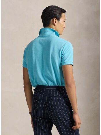 POLO IN PIQU&Eacute; SLIM-FIT, PERFECT TURQUOISE/C2240, small