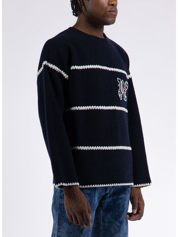 MAGLIONE PA MONOGRAM STRIPED, 4603 NAVY BLUE OFF WHITE, small