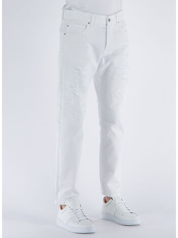 JEANS DESTROYED WHITE DENIM, W22 WHITE, small