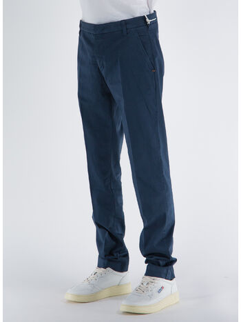 PANTALONE CON TASCHE AMERICANE CHINO, 4001 BLU NOTTE, small