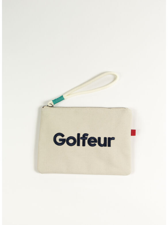 POCHETTE CANVAS UNISEX, 013 CREMA/CREAM, medium