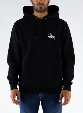 FELPA BASIC CON CAPPUCCIO, BLACK, small