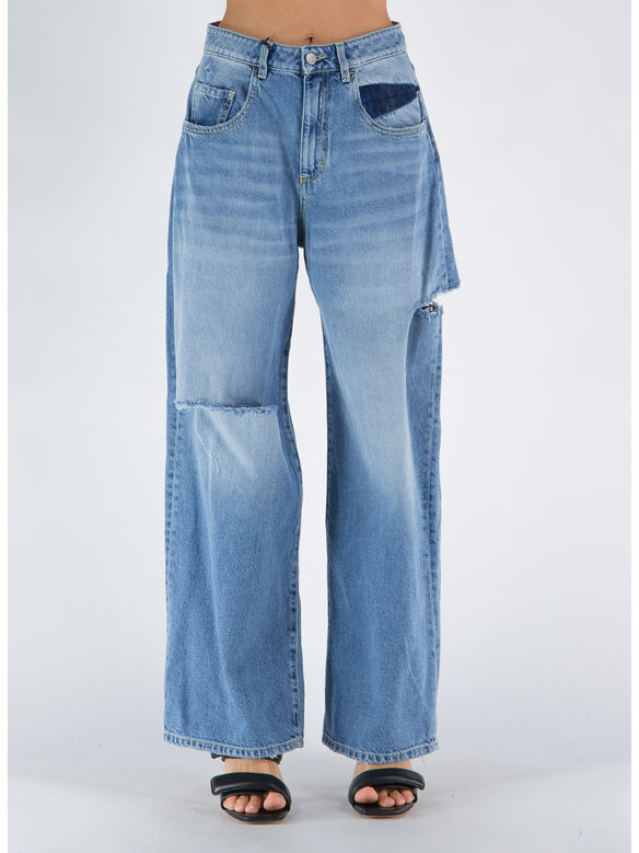 JEANS AMPIO VITA MEDIA DENIM, ID706 , medium