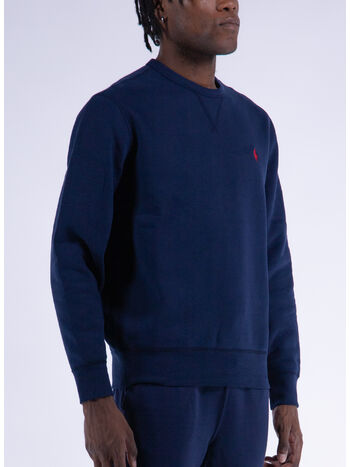 FELPA GIROCOLLO CON LOGO RICAMATO, CRUISE NAVY, small