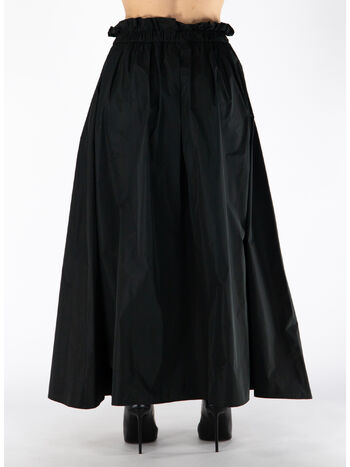 GONNA LUNGA CON VITA ELASTICIZZATA, 9300 NERO, small