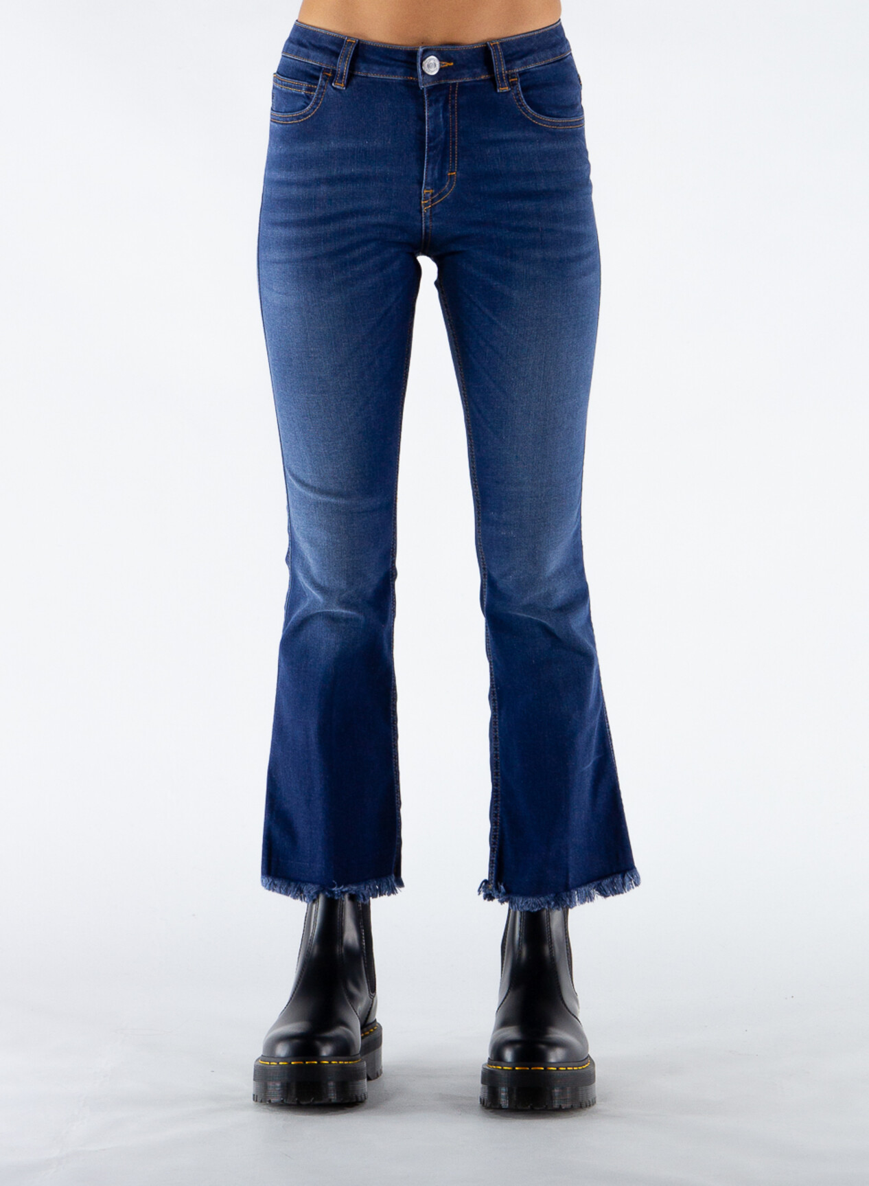 HAIKURE JEANS FORMENTERA CROP Blu Donna | Selecteur