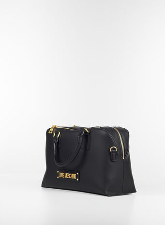 BORSA A MANO CON SCIARPA, 000NERO, small
