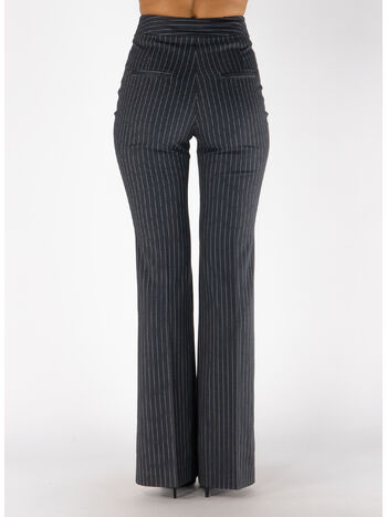 PANTALONE PINSTRIPE FLARE, DARK GREY, small