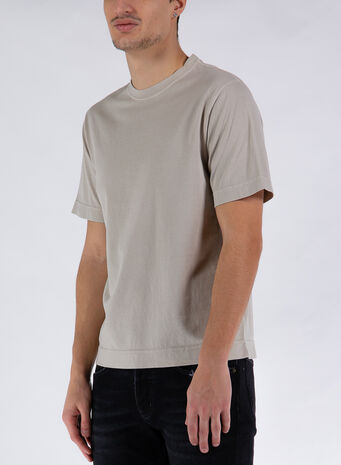T-SHIRT GARMED DYED, 973BEIGE, small