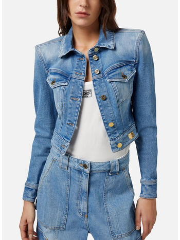 GIACCA CROPPED IN DENIM, 192, small