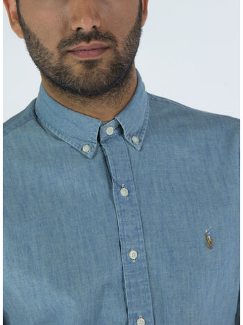 CAMICIA IN DENIM CHAMBRAY, CHAMBRAY, small