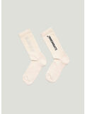 CALZINI CON LOGO, BIANCO BURRO, thumb