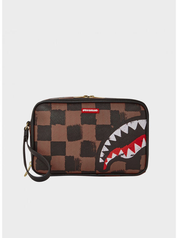 POUCHETTE SHARK IN PARIS PAINTED TOILETRY, SHARKS PAINTED, medium