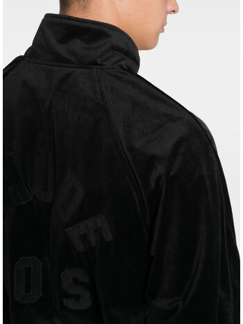 FELPA FULL ZIP VELVET, 0372 BLACK, small