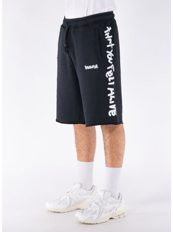 SHORTS LOGO GRAFFITI, NERO, small