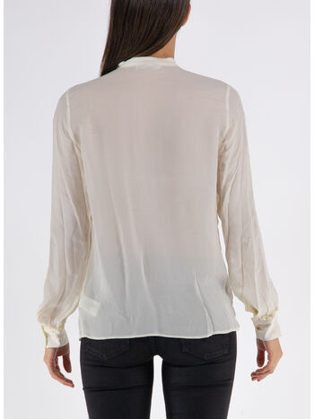 CAMICIA RUCHES BUTTON DOWN, 110 BONE, small
