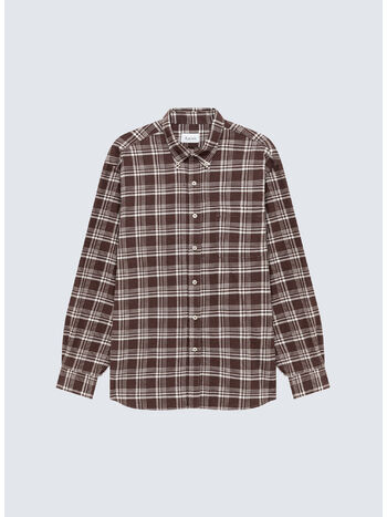 CAMICIA AMERICA, C0796 CHECK WASHED MAROON, small