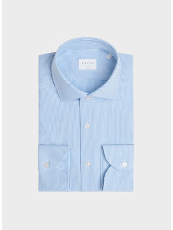 CAMICIA A RIGHE CON COLLO FRANCESE STRETCH, 003, small