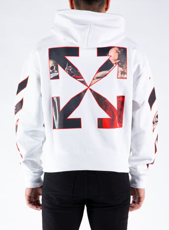 FELPA CARAVAGGIO OVER HOODIE, 0125WHITERED, small