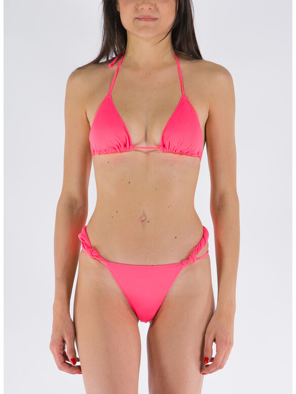 BIKINI TOP E SLIP TRECCIA COLOR KNOT, 134FUXIAFLUO, medium