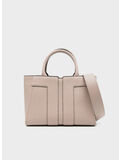 BORSA TOTE CON MOTIVO TESTURIZZATO, DC4 GREIGE, thumb