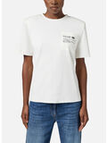 T-SHIRT IN JERSEY DI COTONE PESANTE CON TASCHINO, 270 GESSO, thumb