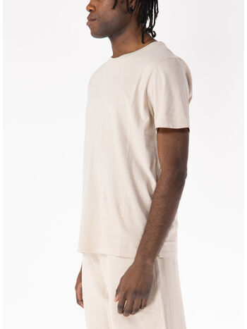 T-SHIRT GIROCOLLO A MANICHE CORTE, SABBIA, small
