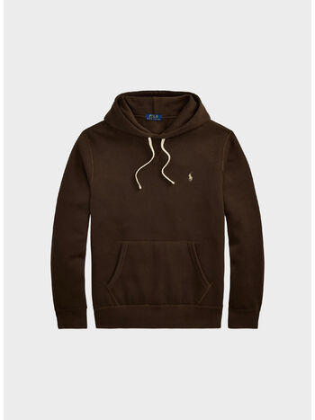 FELPA HOODIE CON LOGO, NUTMEG BROWN, small