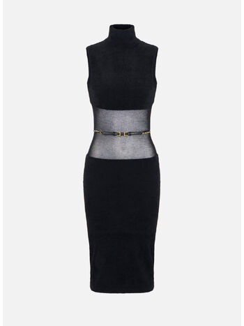 ABITO IN MAGLIA CON CINTURA, 110 NERO, small