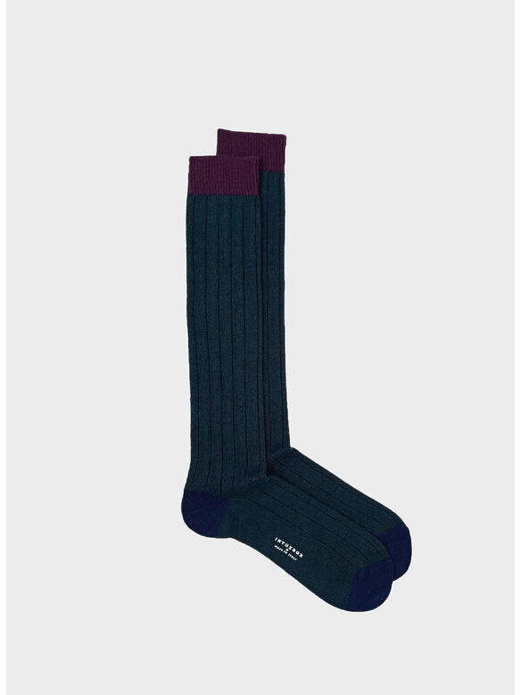 CALZA CACHEMIRE BASIC UNISEX, 0007 VERDE SCURO, medium