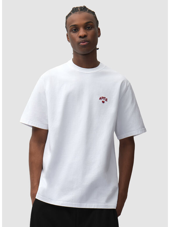 T-SHIRT HEART, 100 WHITE, medium