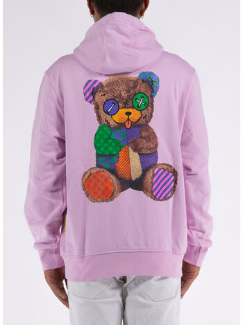 FELPA CON CAPPUCCIO BEAR WITH ME, BW014 PINK LANVANDER, small