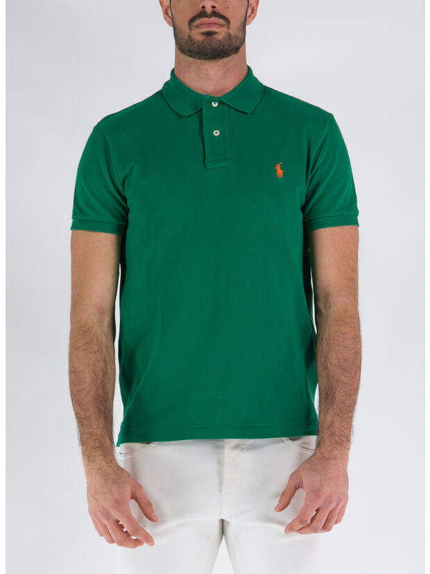 POLO A MANICHE CORTE, PRIMARY GREEN/C2240, large