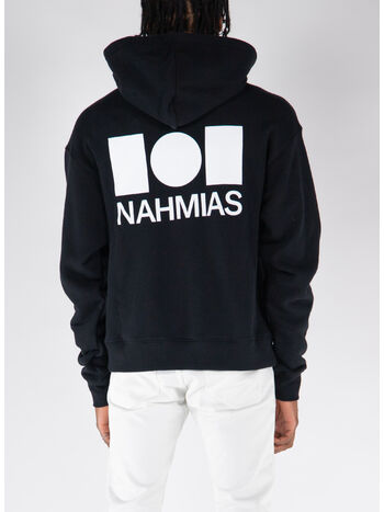FELPA FULL ZIP CON LOGO, 001 BLACK, small