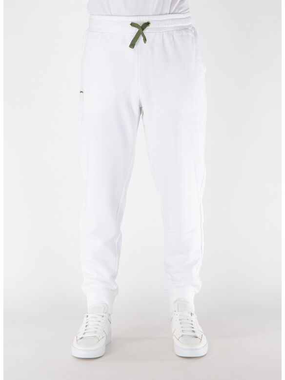PANTALONE IN FELPA ANDERSON, 100 BIANCO OTTICO, medium