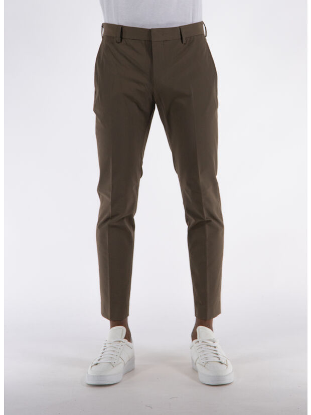 PANTALONE SLIM, 0160 MARRONE MEDIO, large