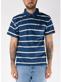 POLO A RIGHE IN JERSEY, 160 BLU NAVY, thumb